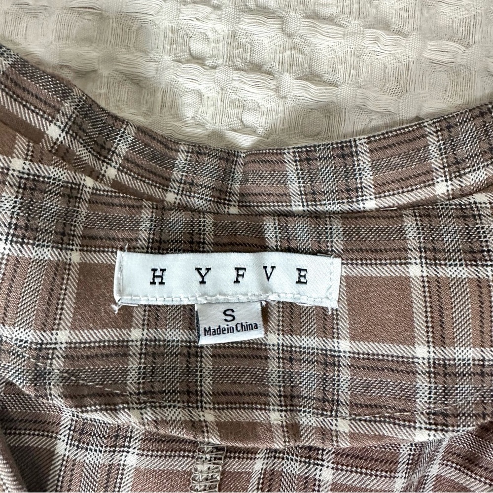 Women Casual Lapel Plaid Pattern Brown Long Sleeve Crop Short Blazer - Picture 10 of 10